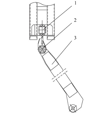 防晃摆臂上端铰接示意图